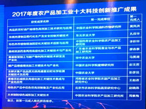 2017年全國農產品加工科技創新推廣活動 技術推廣的實踐與成果