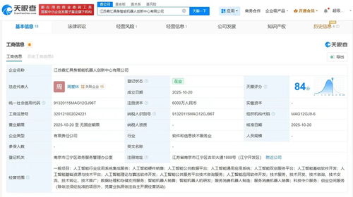 埃斯頓等企業(yè)聯(lián)手成立鼎匯具身智能機(jī)器人創(chuàng)新中心，注冊資本達(dá)6000萬，聚焦軟件開發(fā)